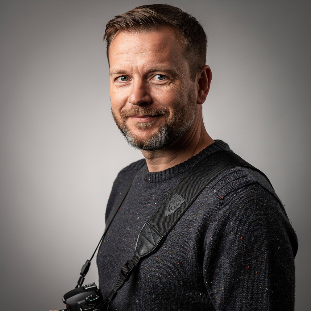 Portrait of a male documentary photographer