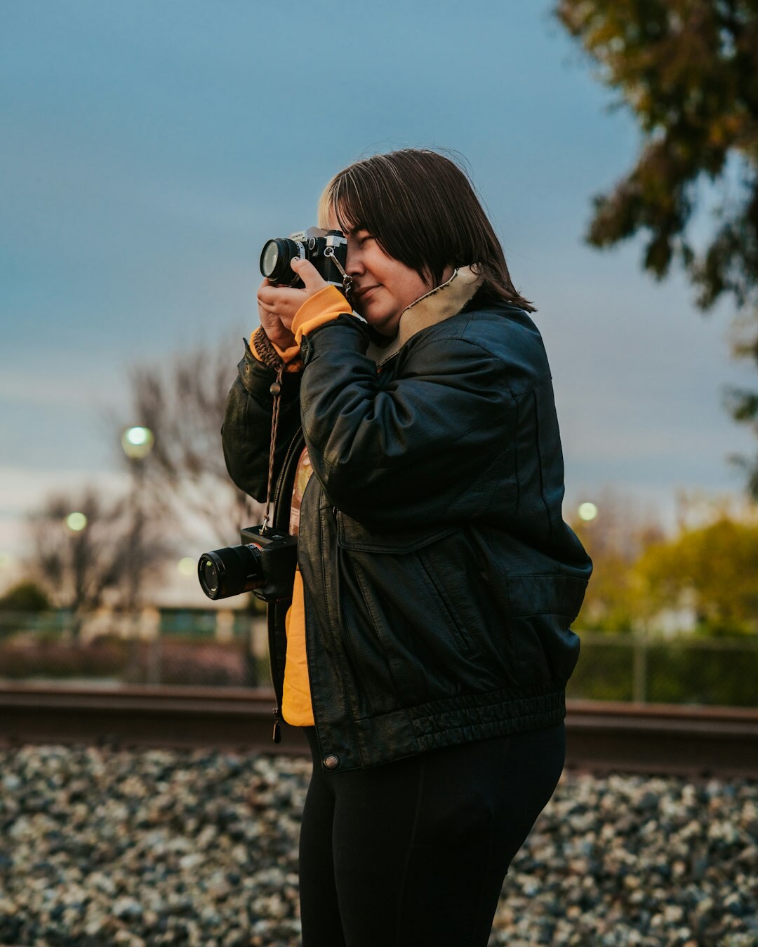 Portrait of a female documentary photographer